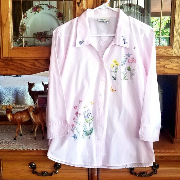 Las Olas Tops - LAS OLAS BUTTON DOWN TOP